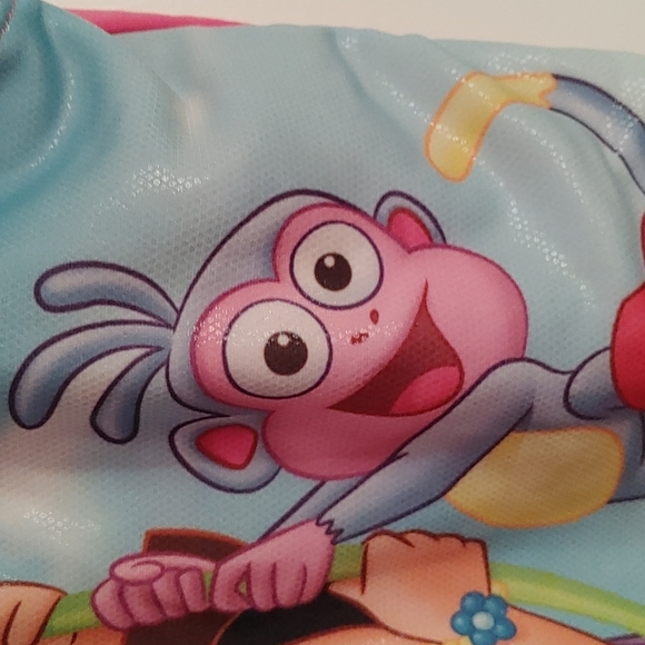 Dora and Boots one piece  pink and blue swimming bathing suit size 6x - Picture 3 of 8